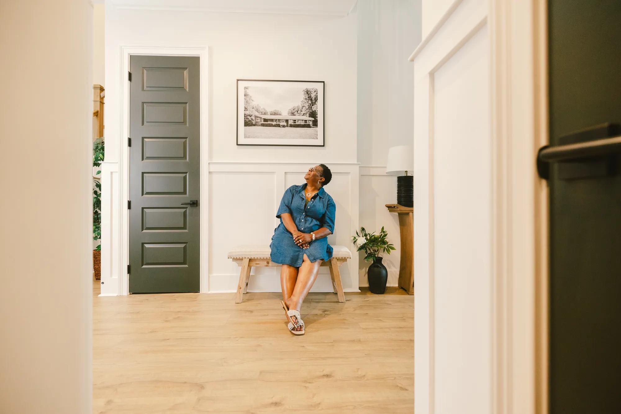 A beautiful wooden hallway