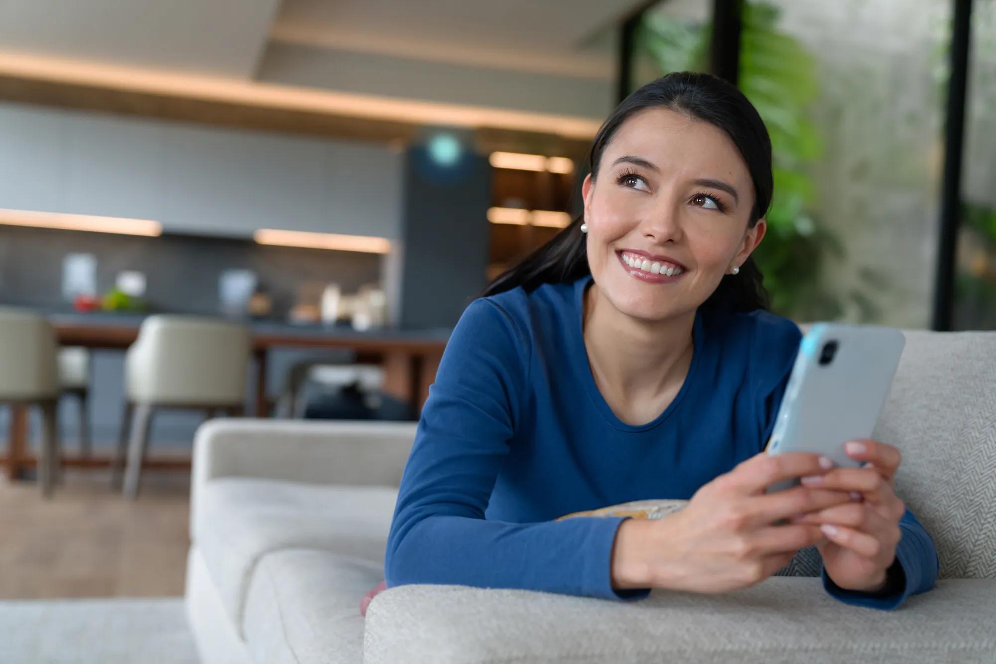 Woman using cellphone