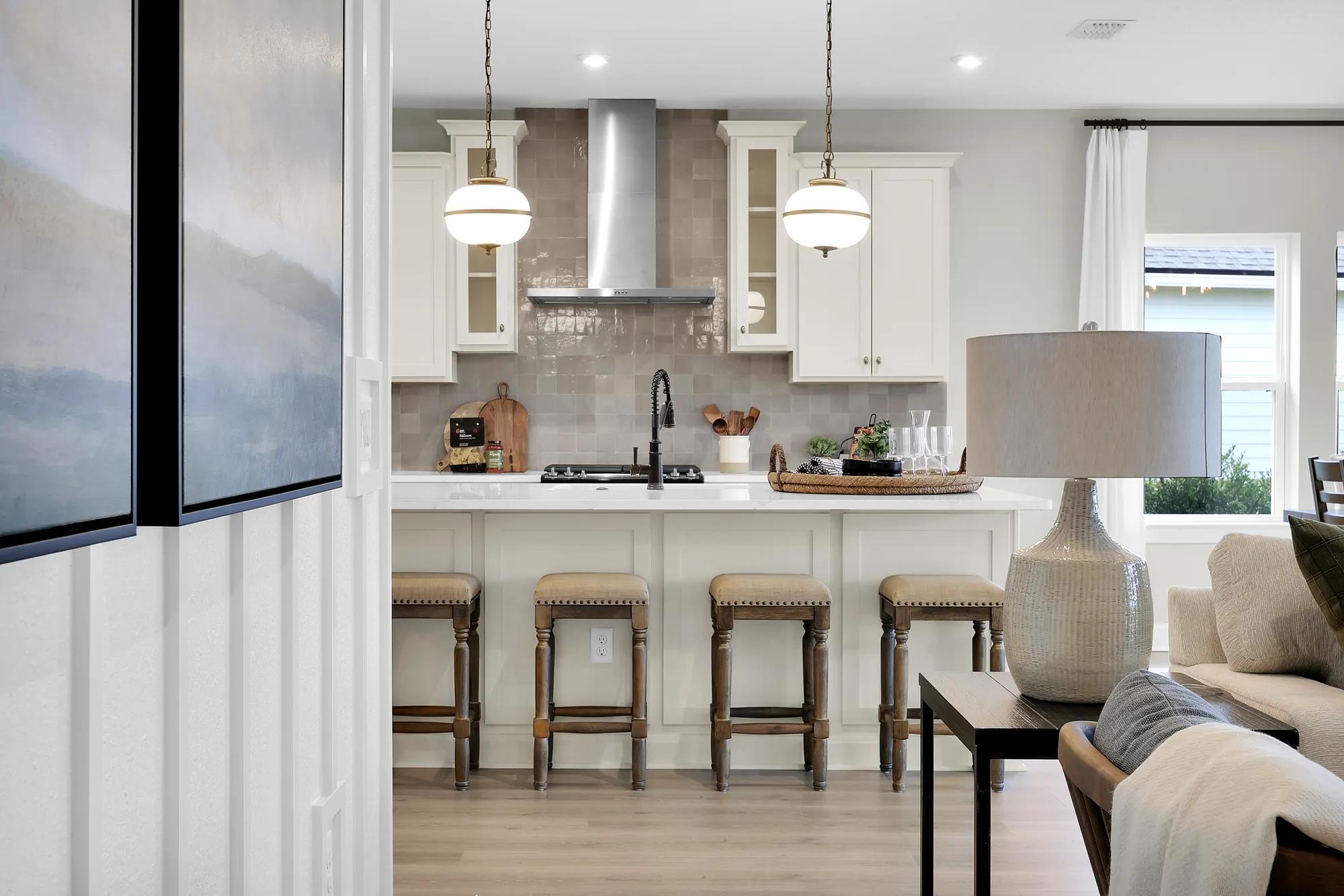 open concept family room and kitchen