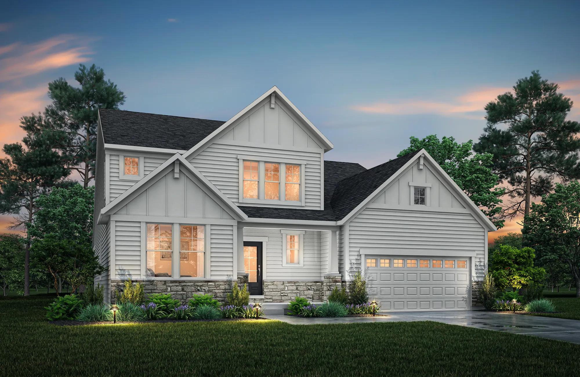 stone and siding house