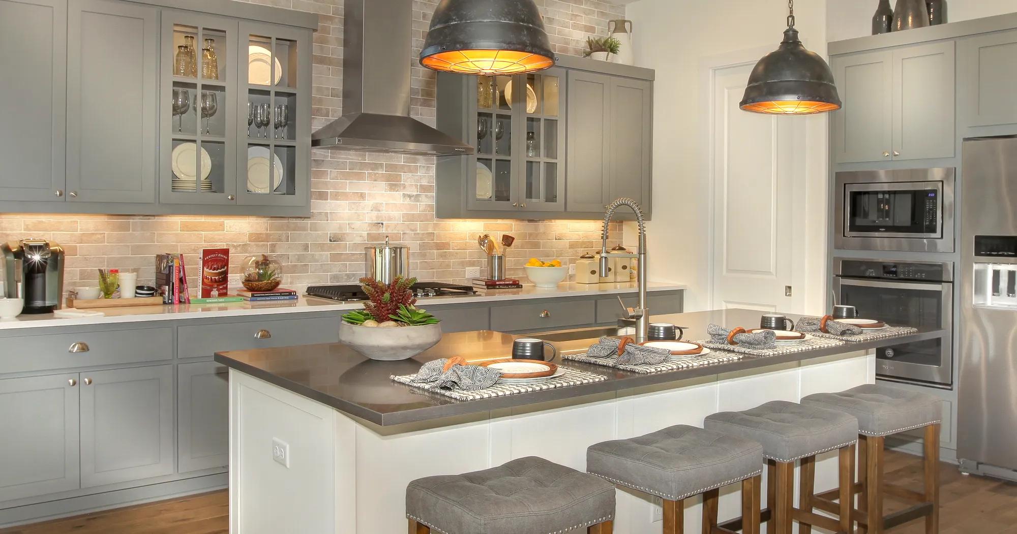 Kitchen island with apron sink