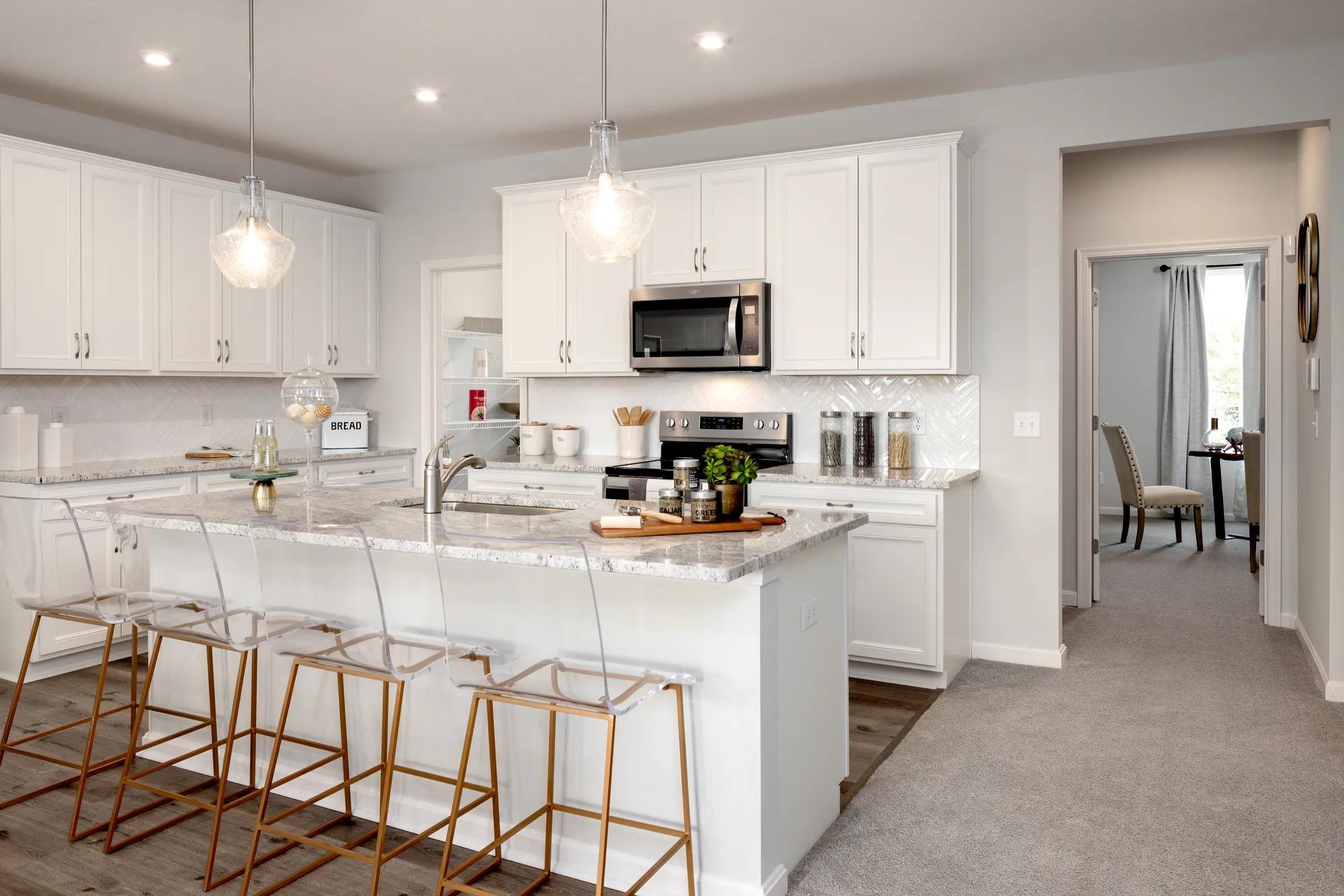 new kitchen with granite counters