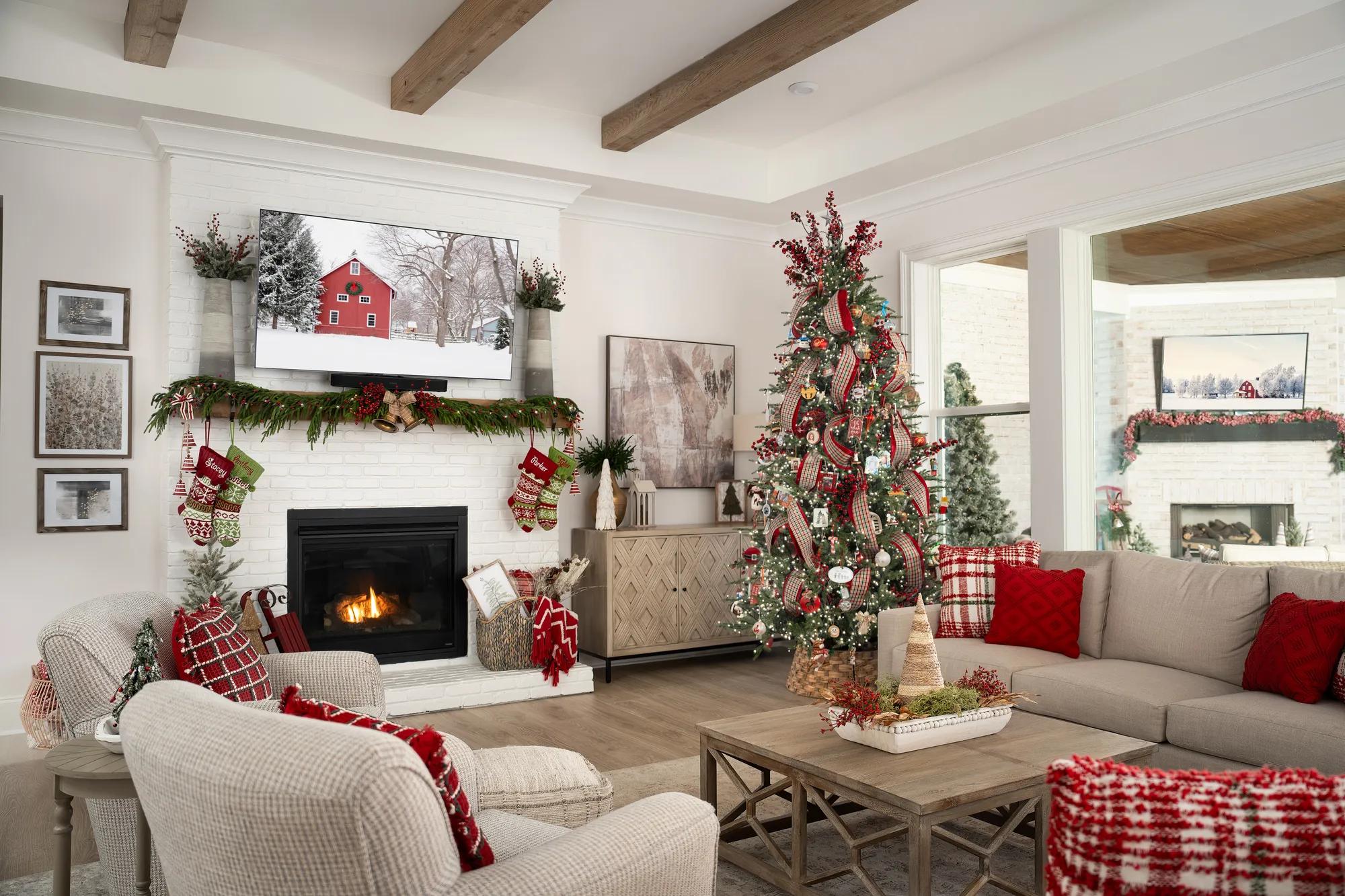 Stacey Collins- Holiday decorated custom Drees home