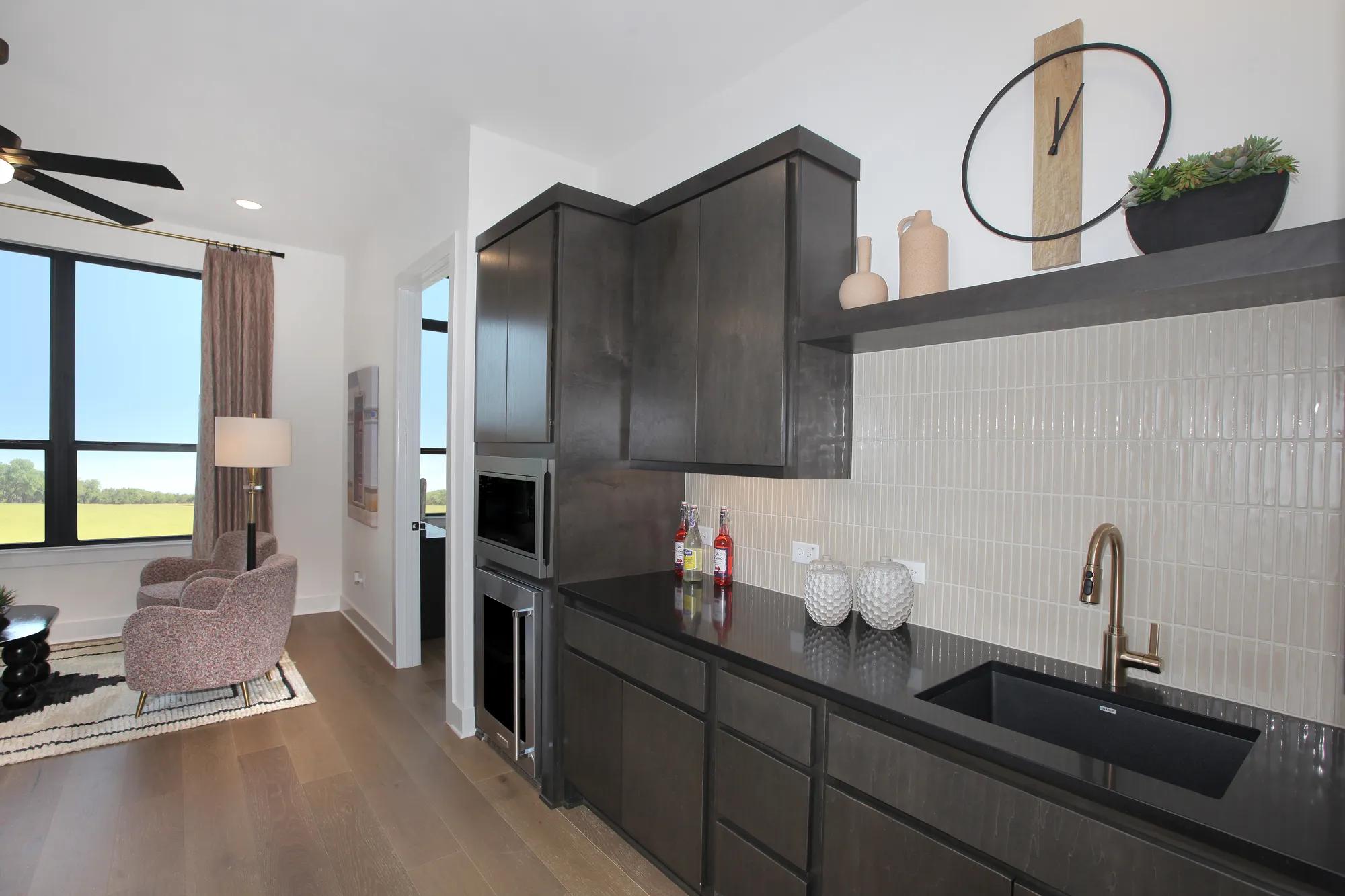 Custom home independent living suite with kitchenette 