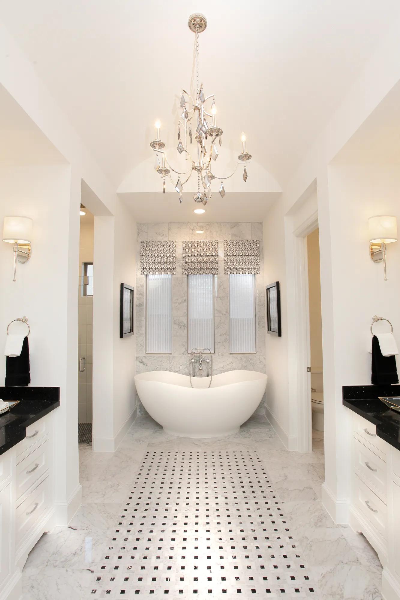 Primary Bath with freestanding tub