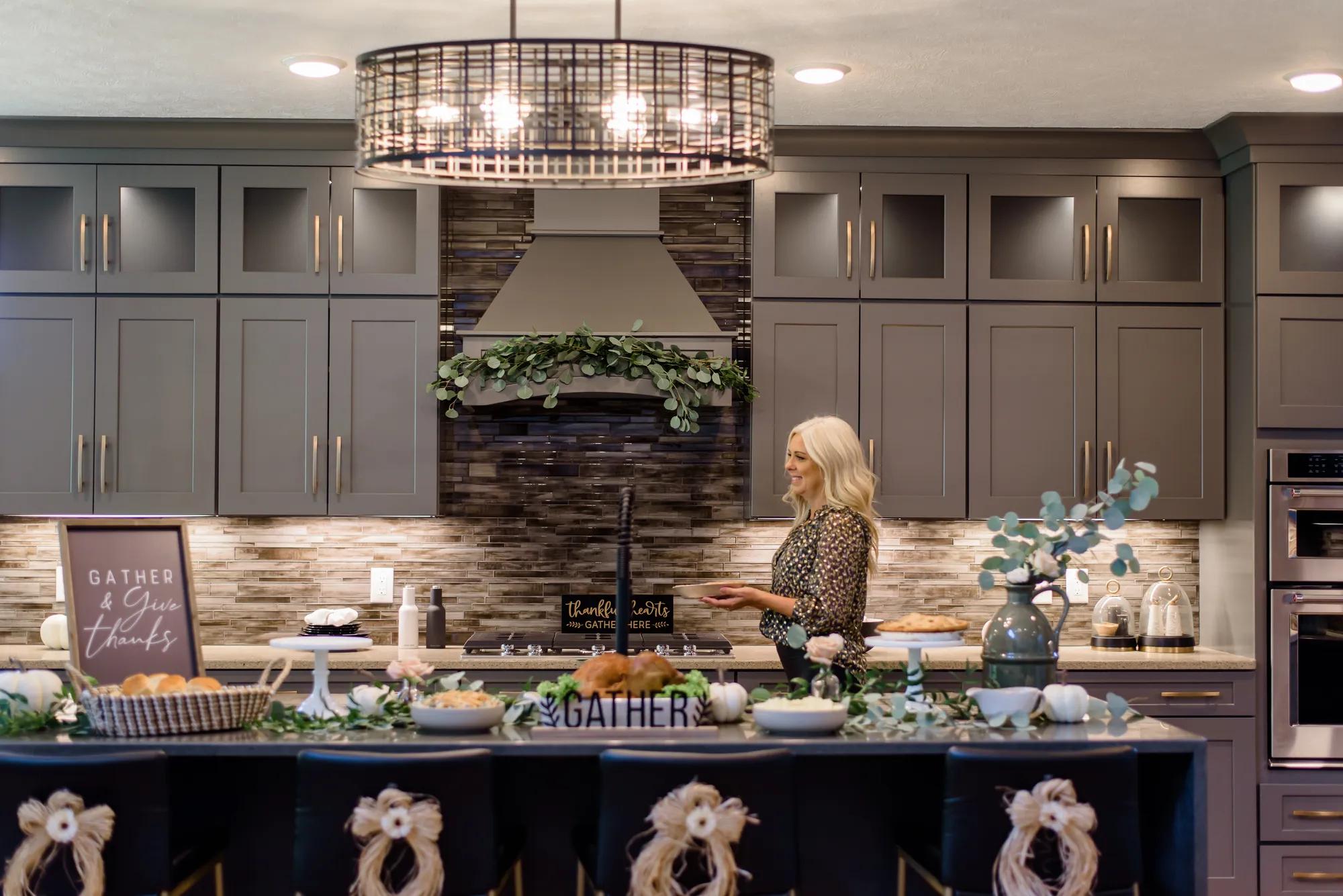 A gorgeous fall table display in a custom Drees Home