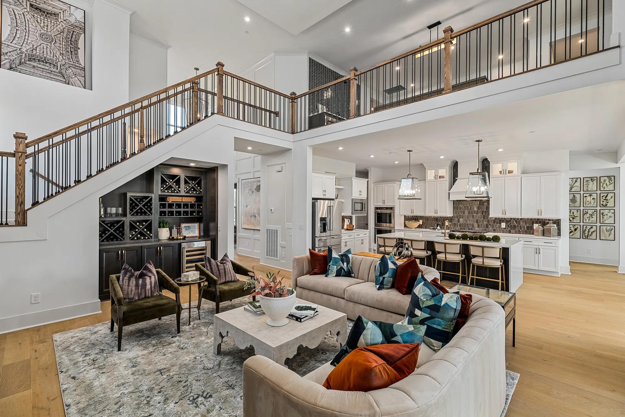 open concept family room and kitchen