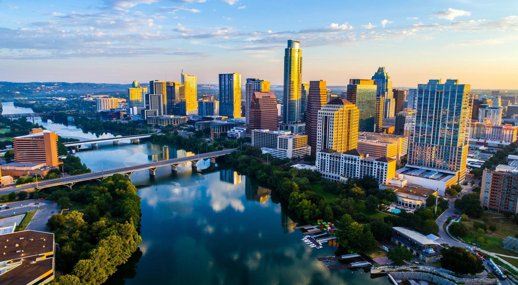 Austin, Texas cityscape skyline sunrise 