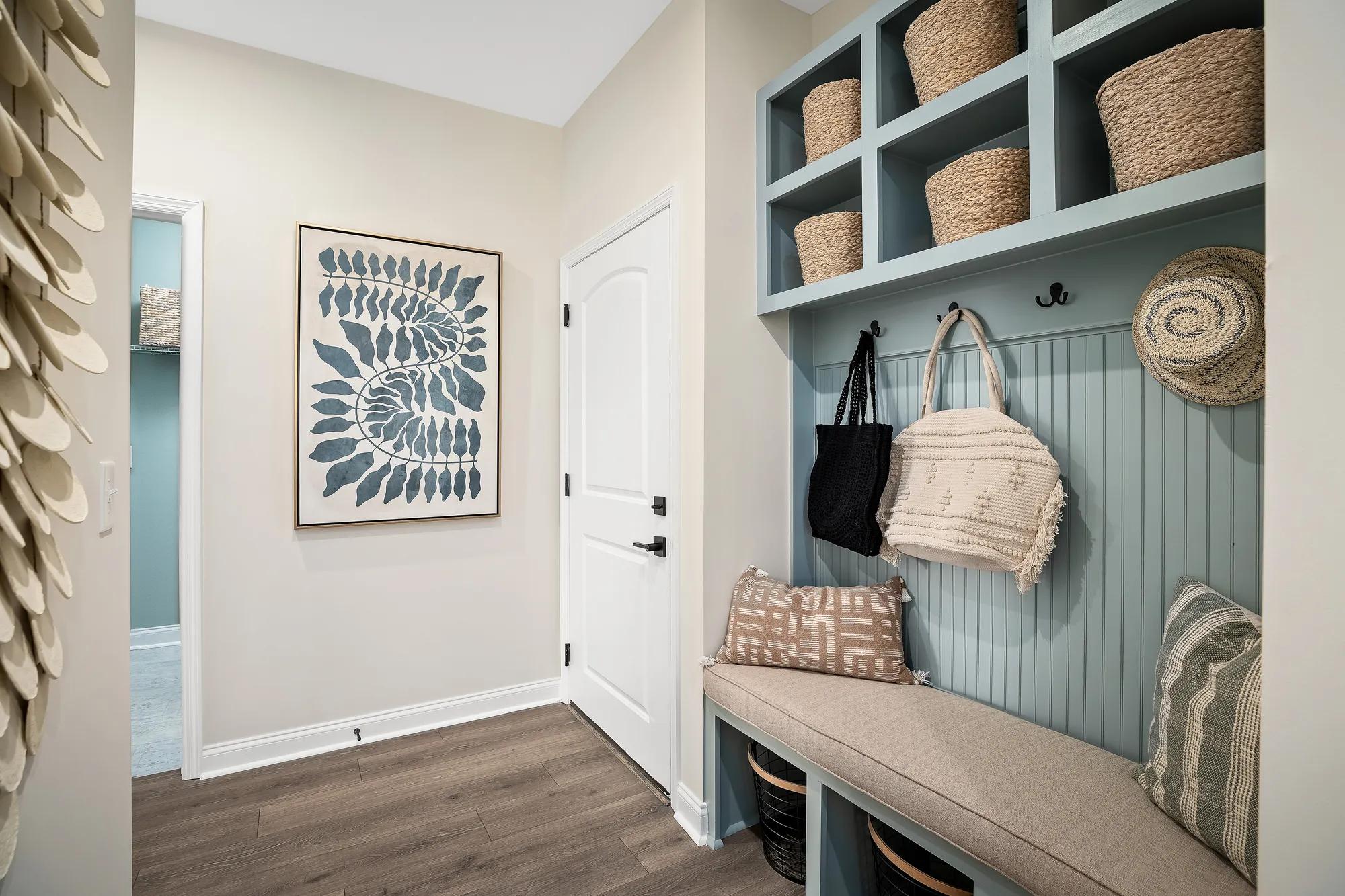 mudroom with bench and ample storage