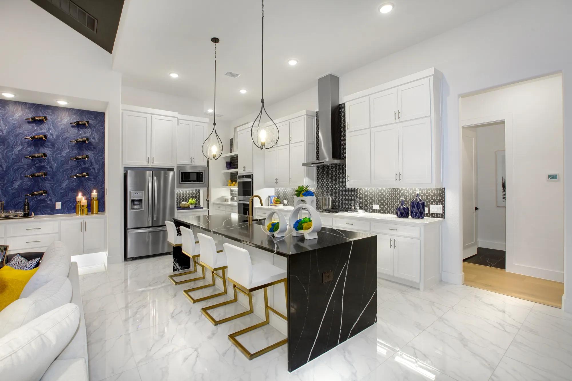 kitchen with white cabinets and stainless steel appliances