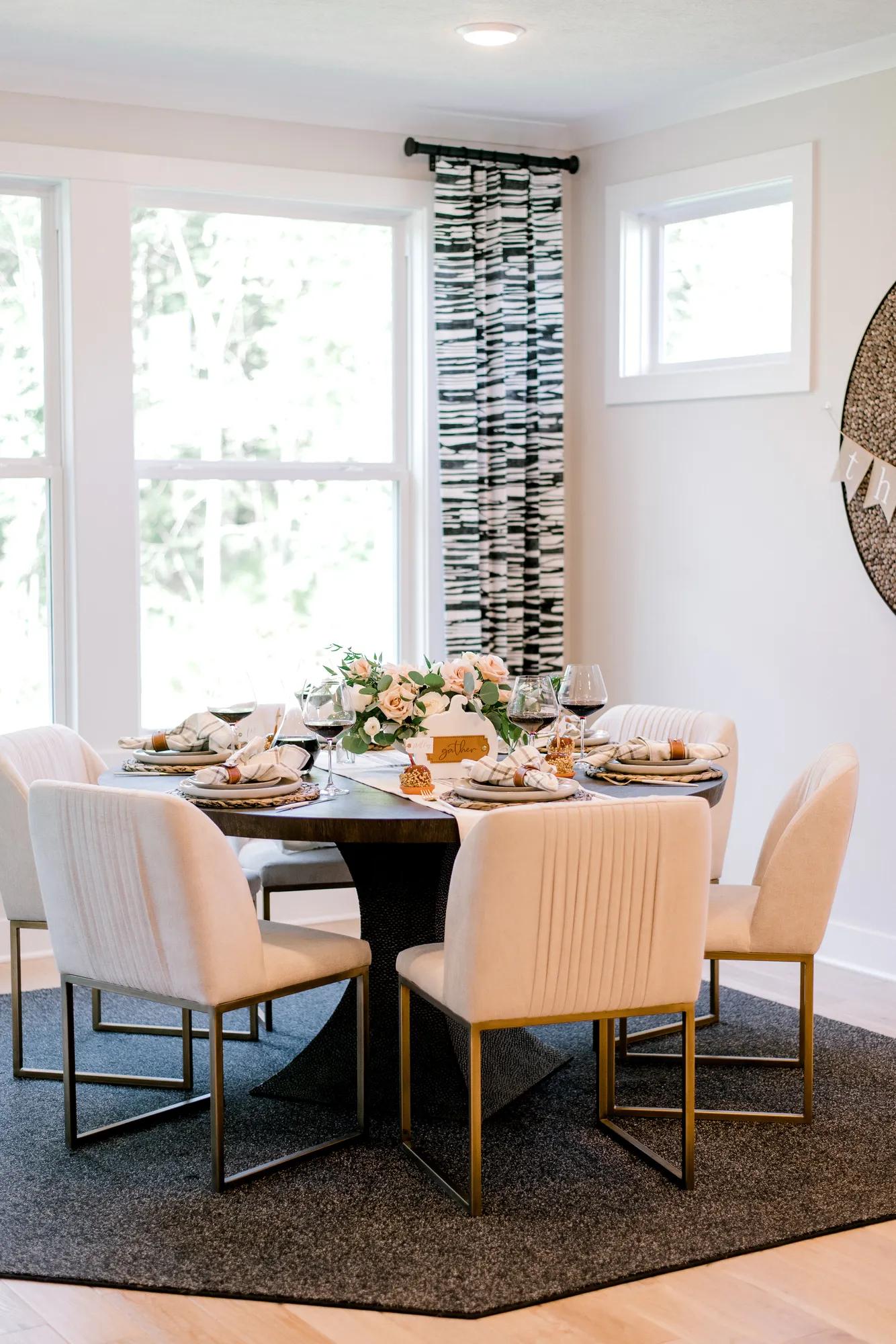 A gorgeous fall table display in a custom Drees Home
