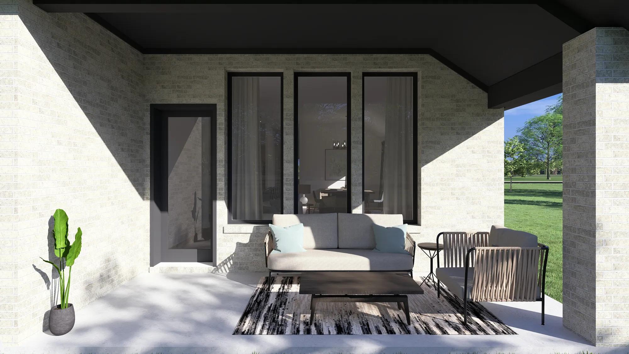 Custom home covered patio