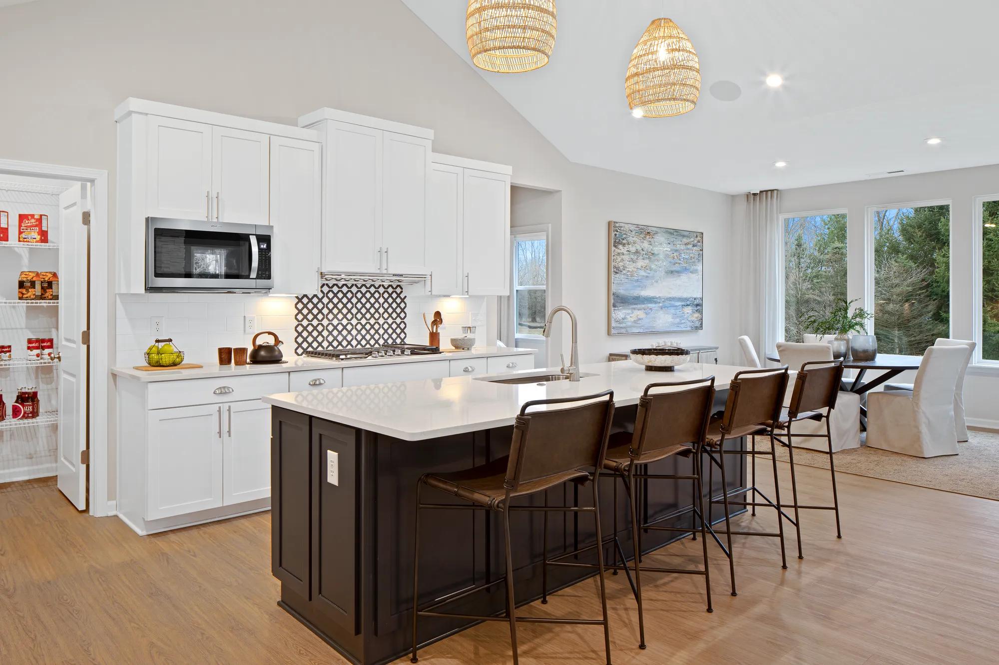 new kitchen with large island