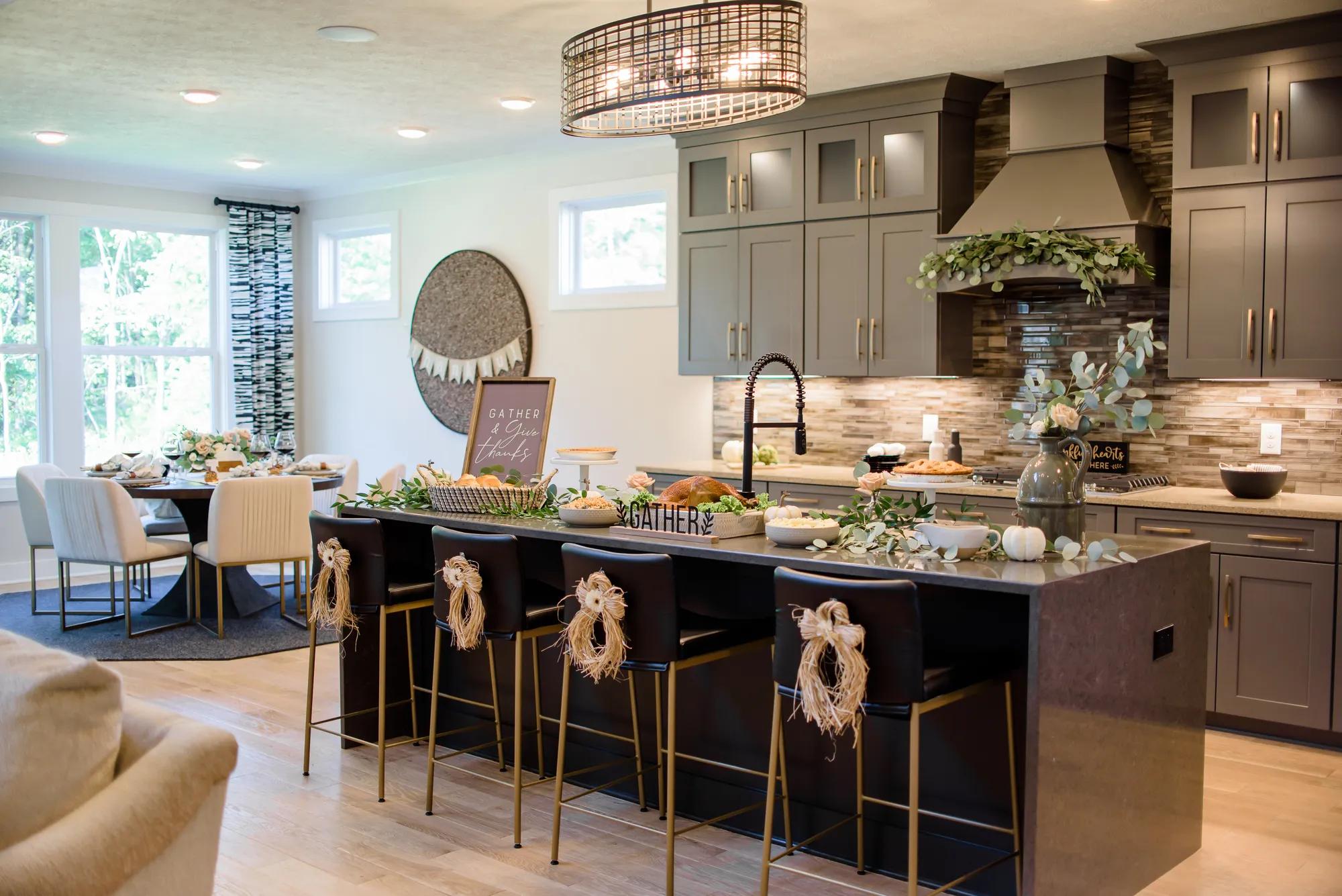 A gorgeous fall table display in a custom Drees Home