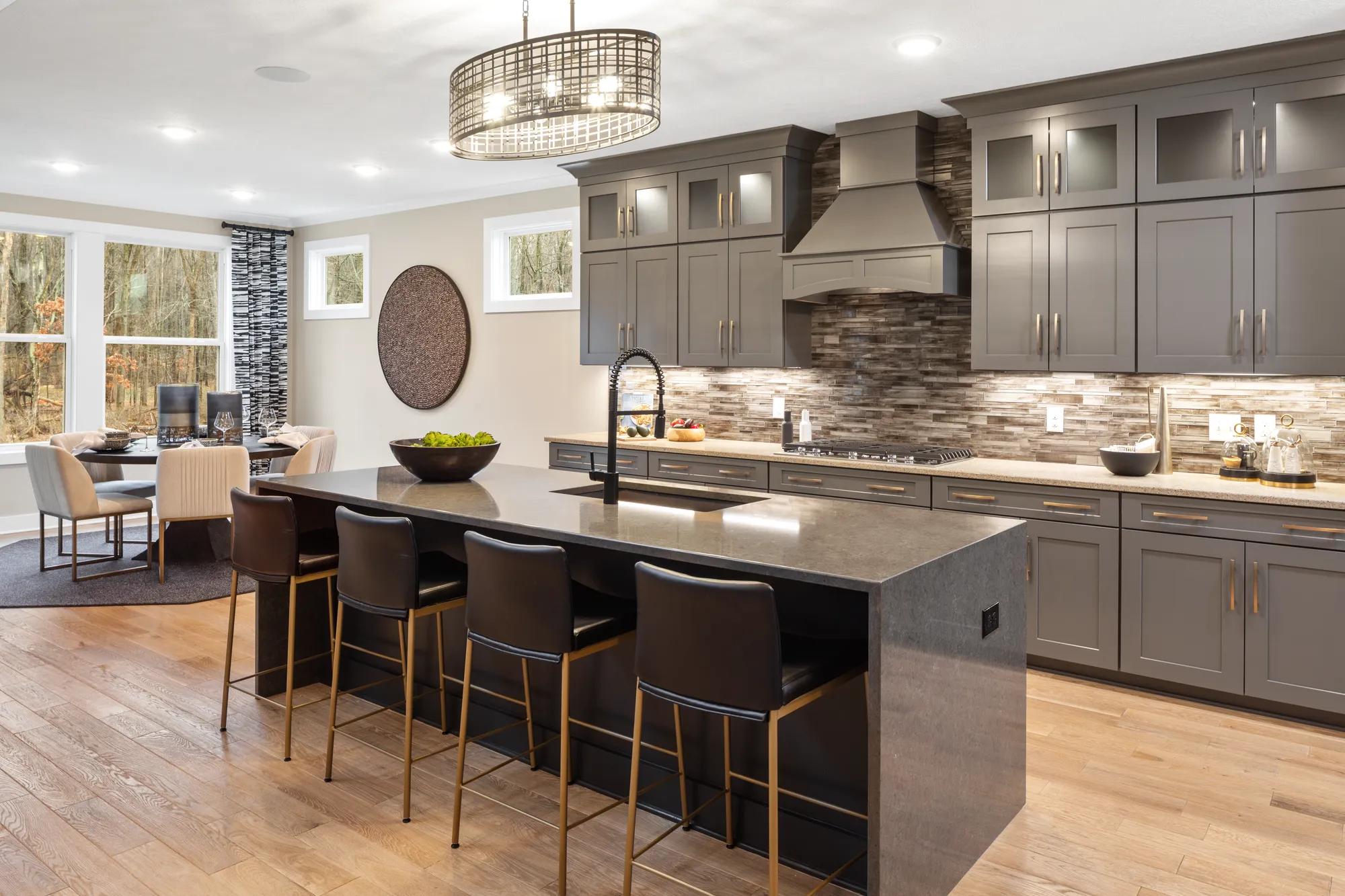 kitchen with large island