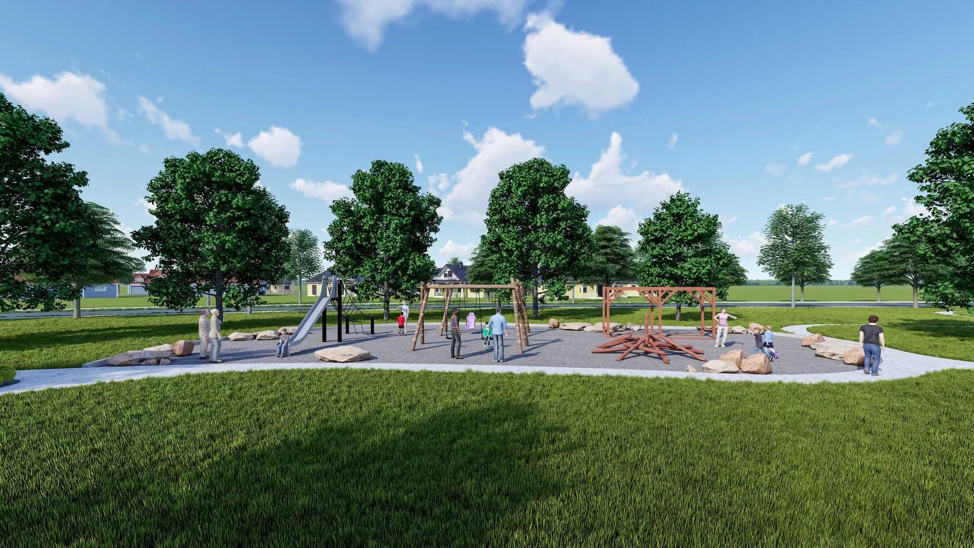 Rendering of playground