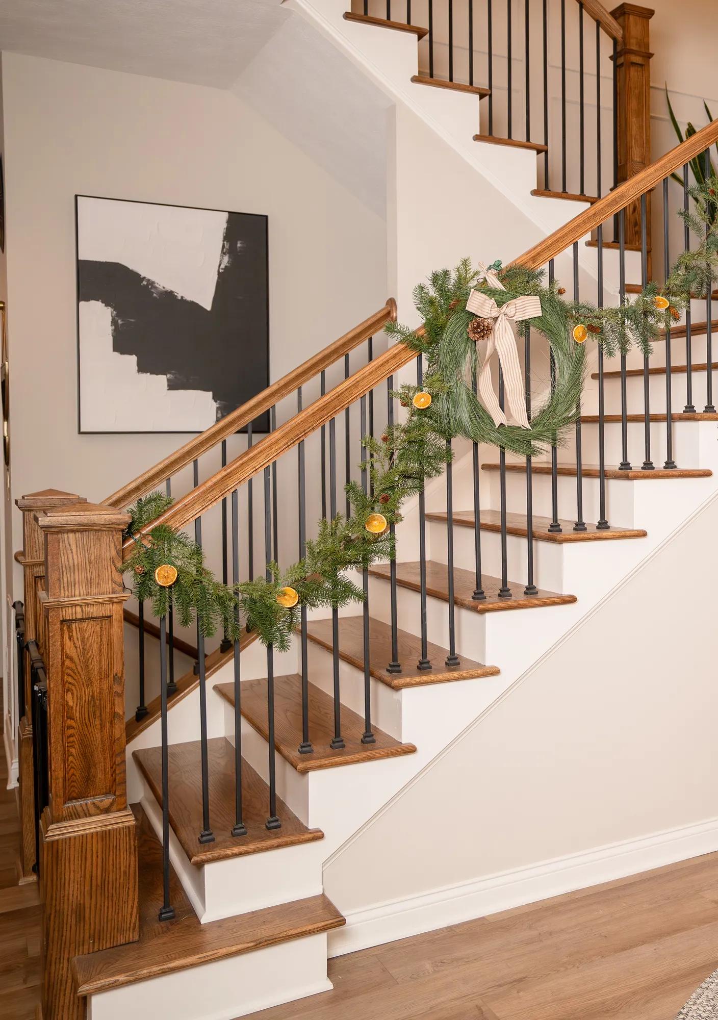 The Midwest husbands home decorated for the holidays