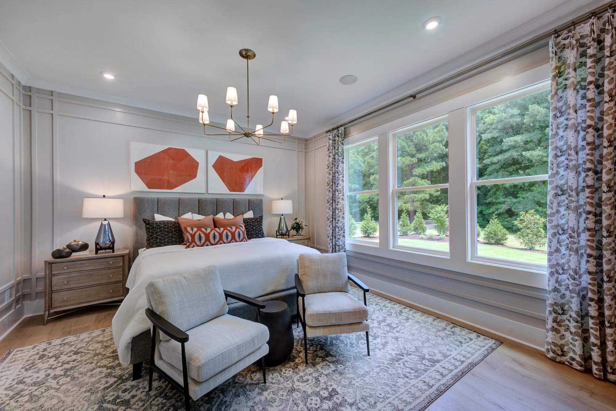 new Drees home primary suite with large windows