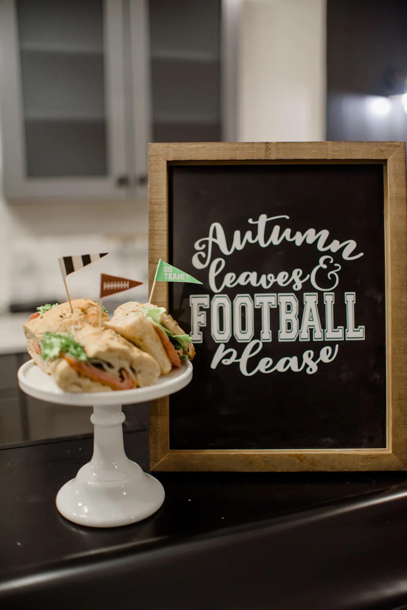 A game day themed event in a gorgeous custom home