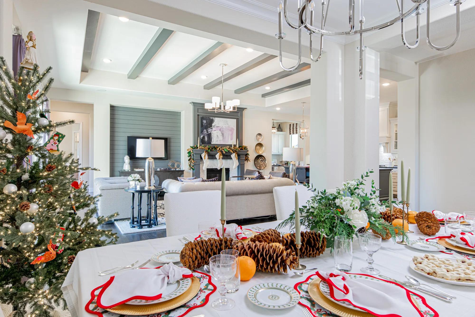 A gorgeous holiday display in a custom home