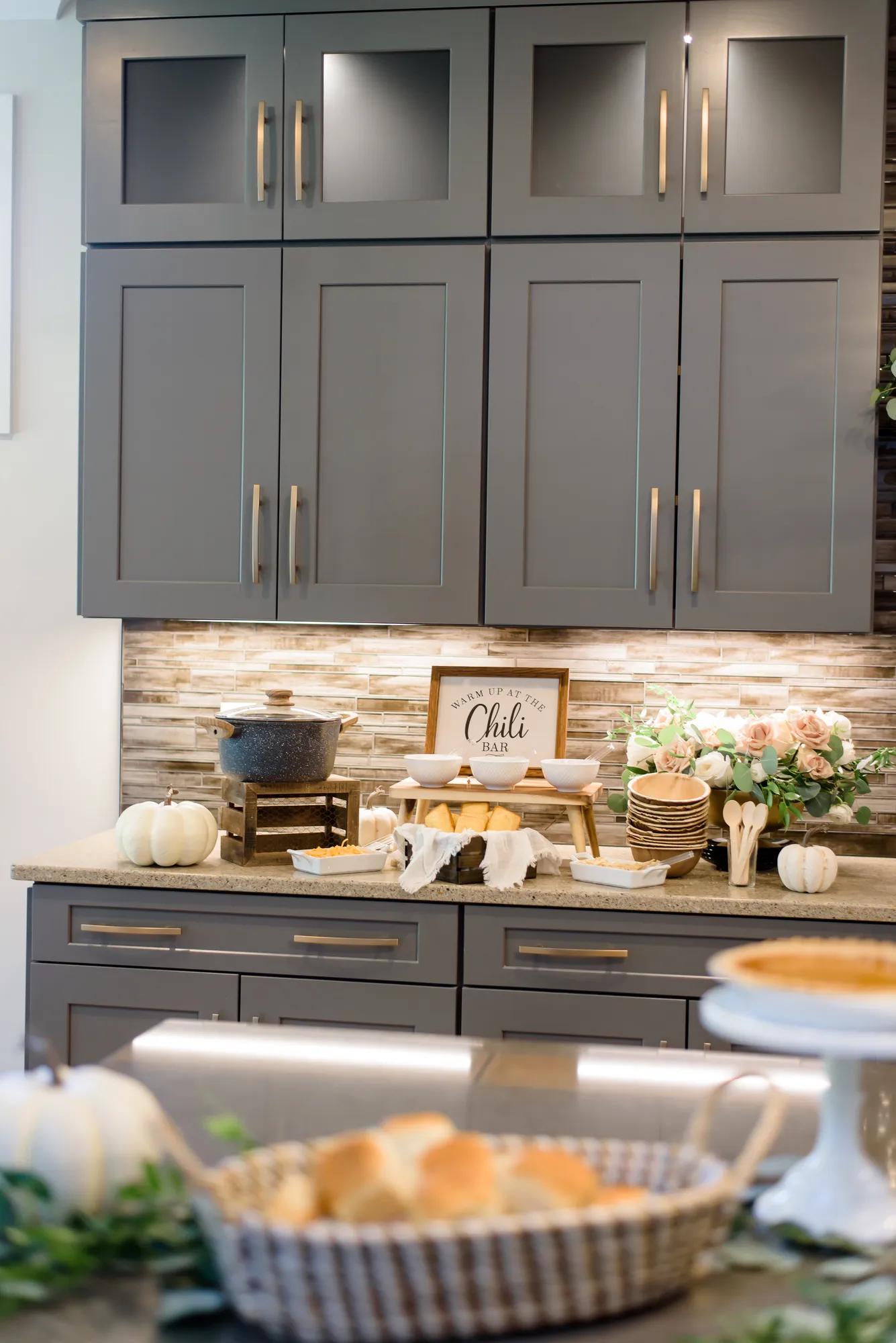 Beautifully displayed chili bar in a Drees Home