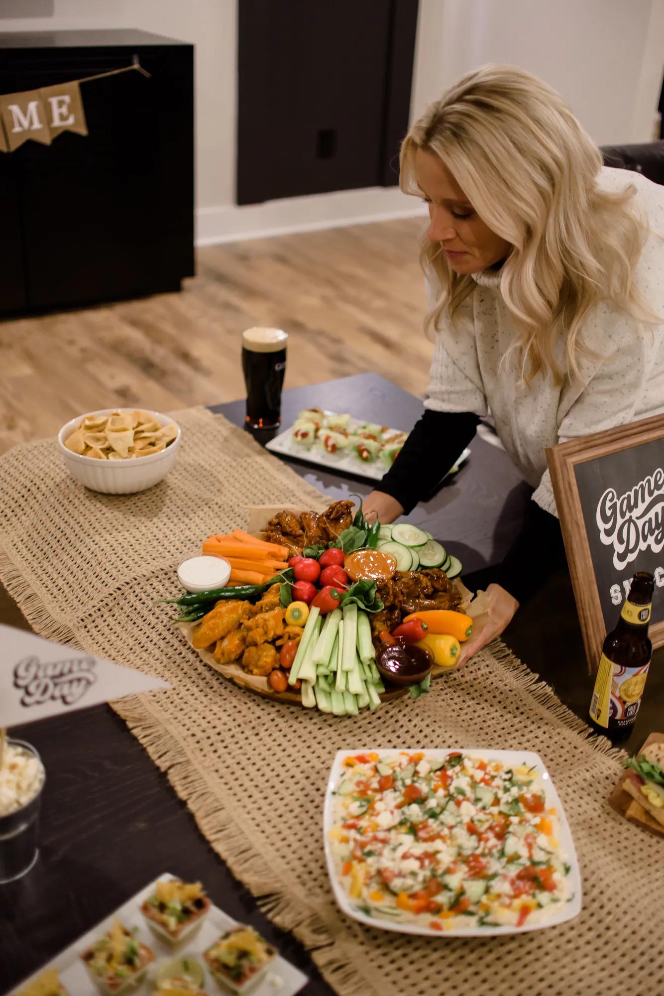 A game day themed event in a gorgeous custom home