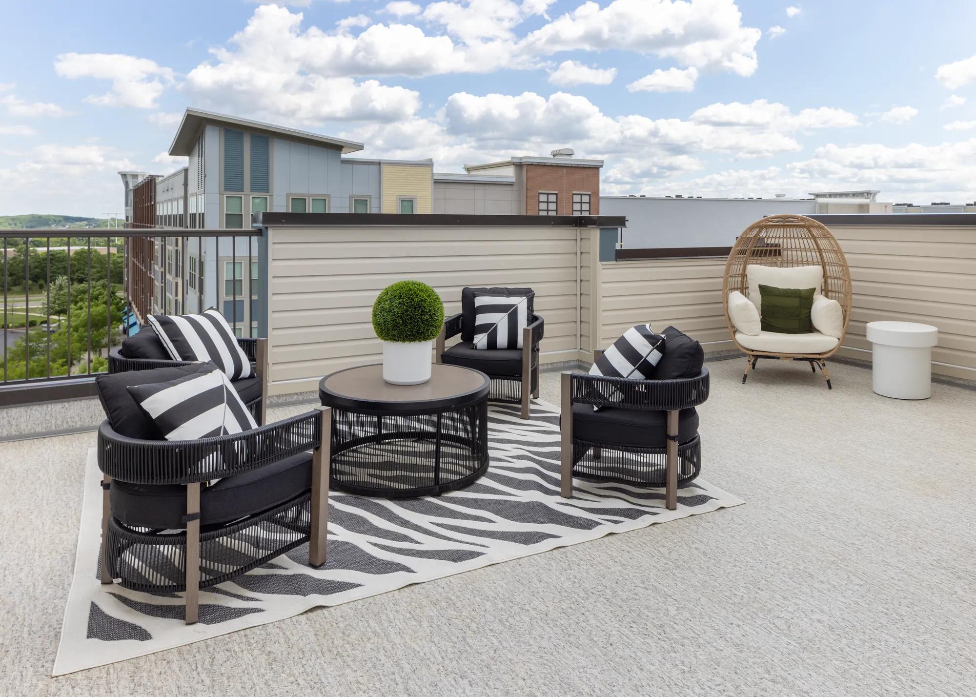 new construction Drees townhome rooftop terrace