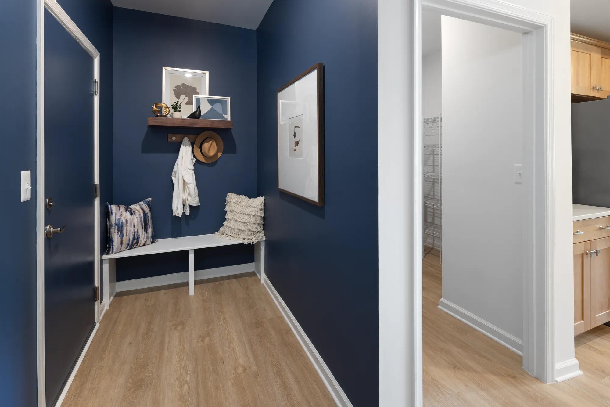 townhome mudroom with dropzone