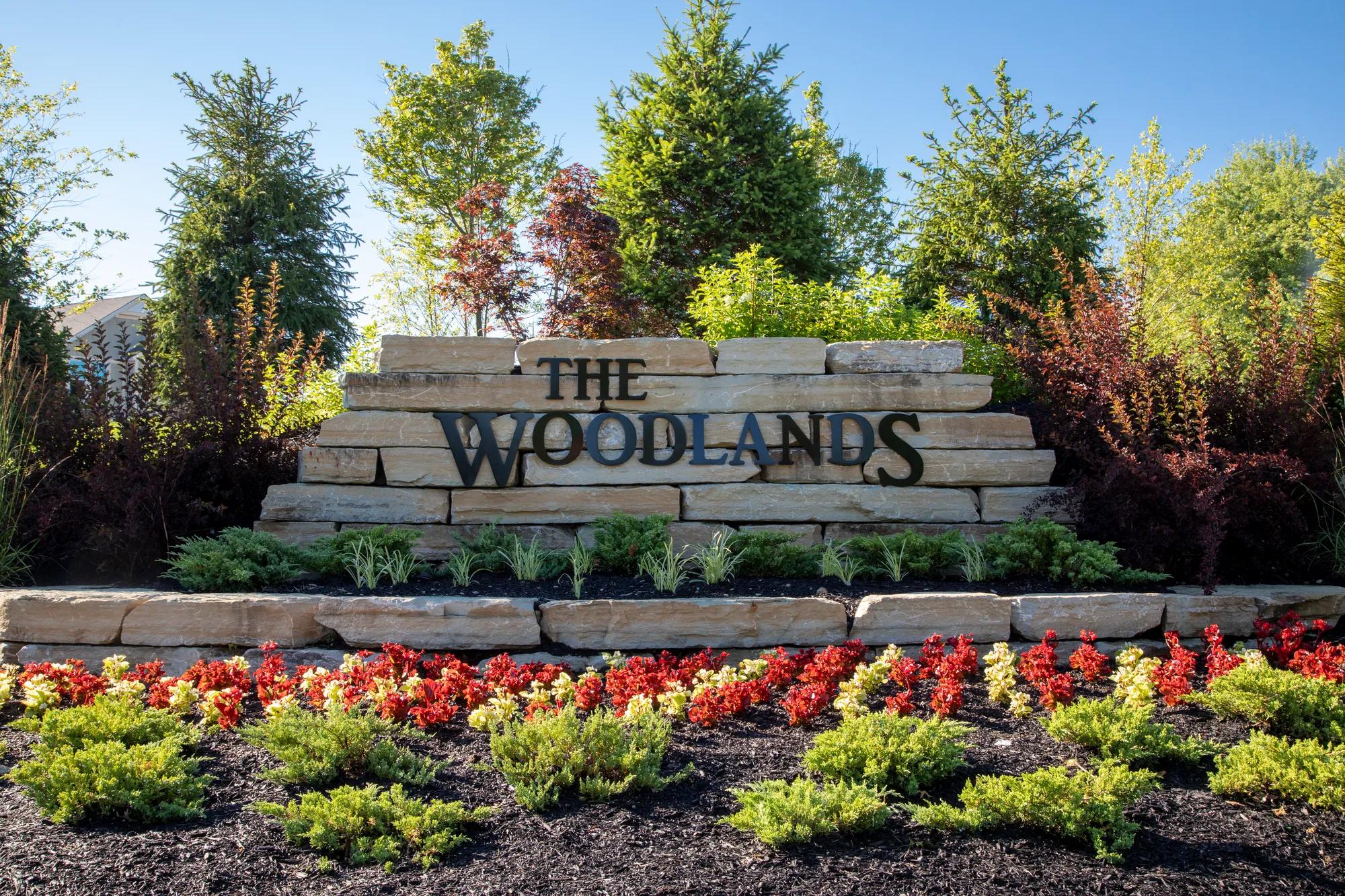 community entrance with stone monument