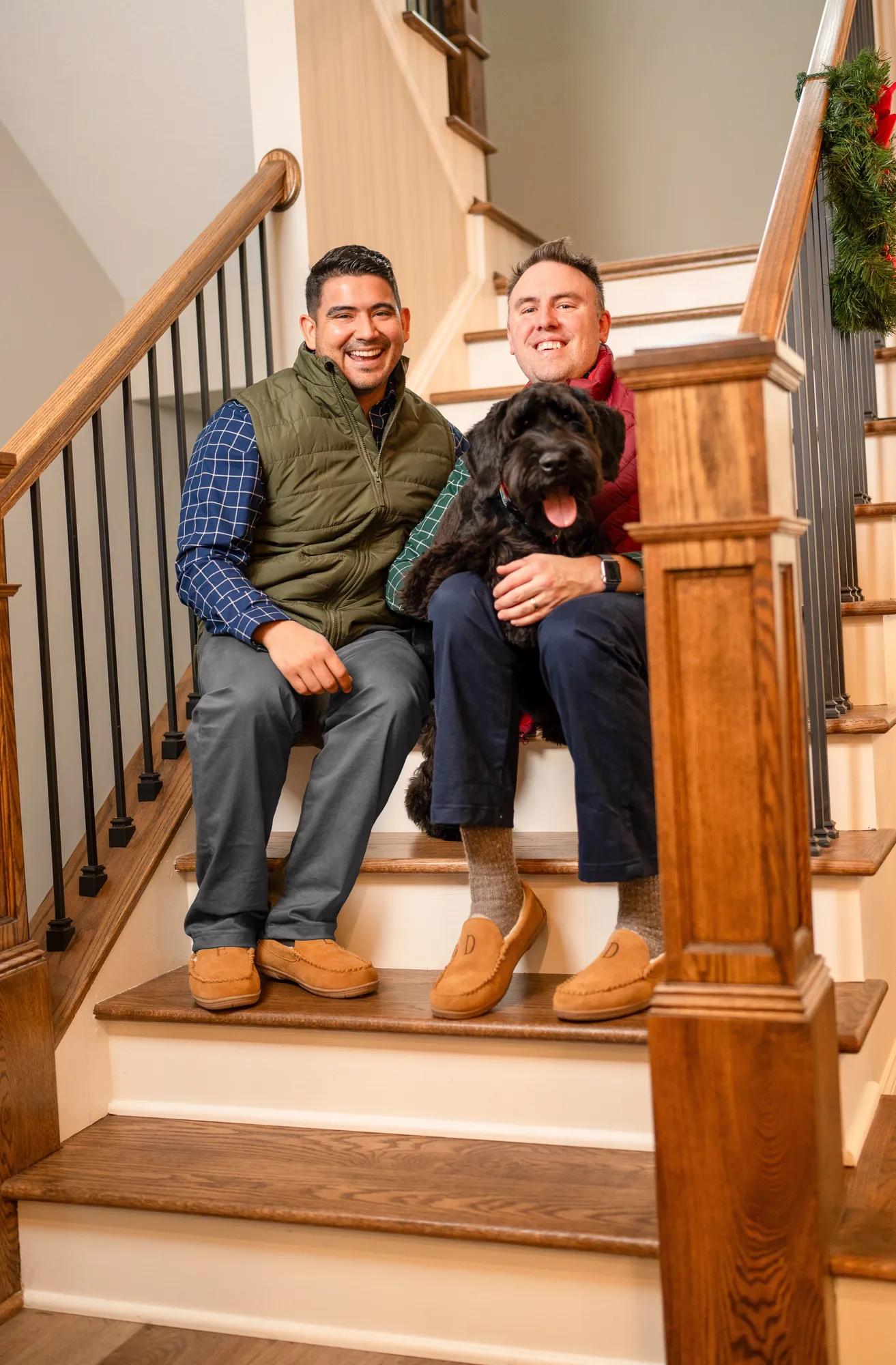 The Midwest husbands home decorated for the holidays