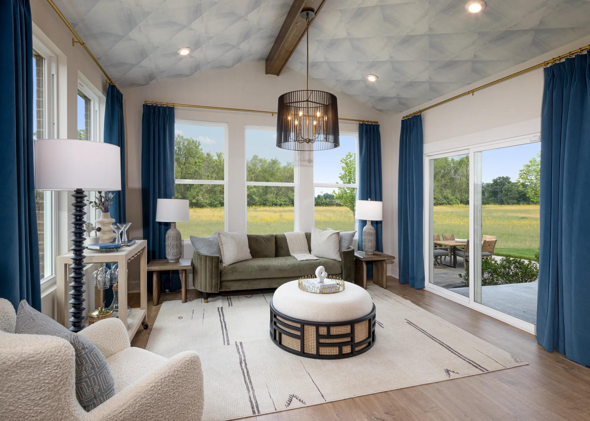 sunroom with sliding door to outdoor living area