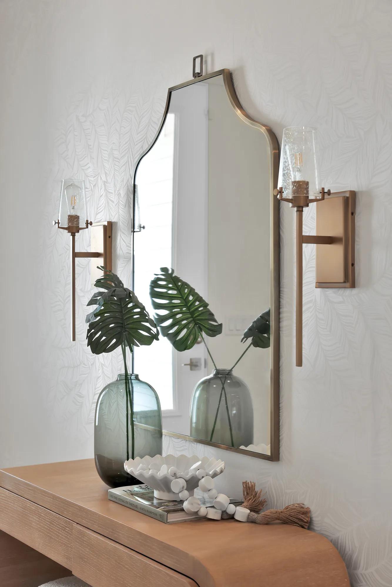 Drees home foyer with side table