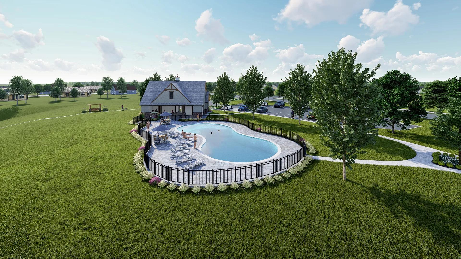 Rendering of pool area