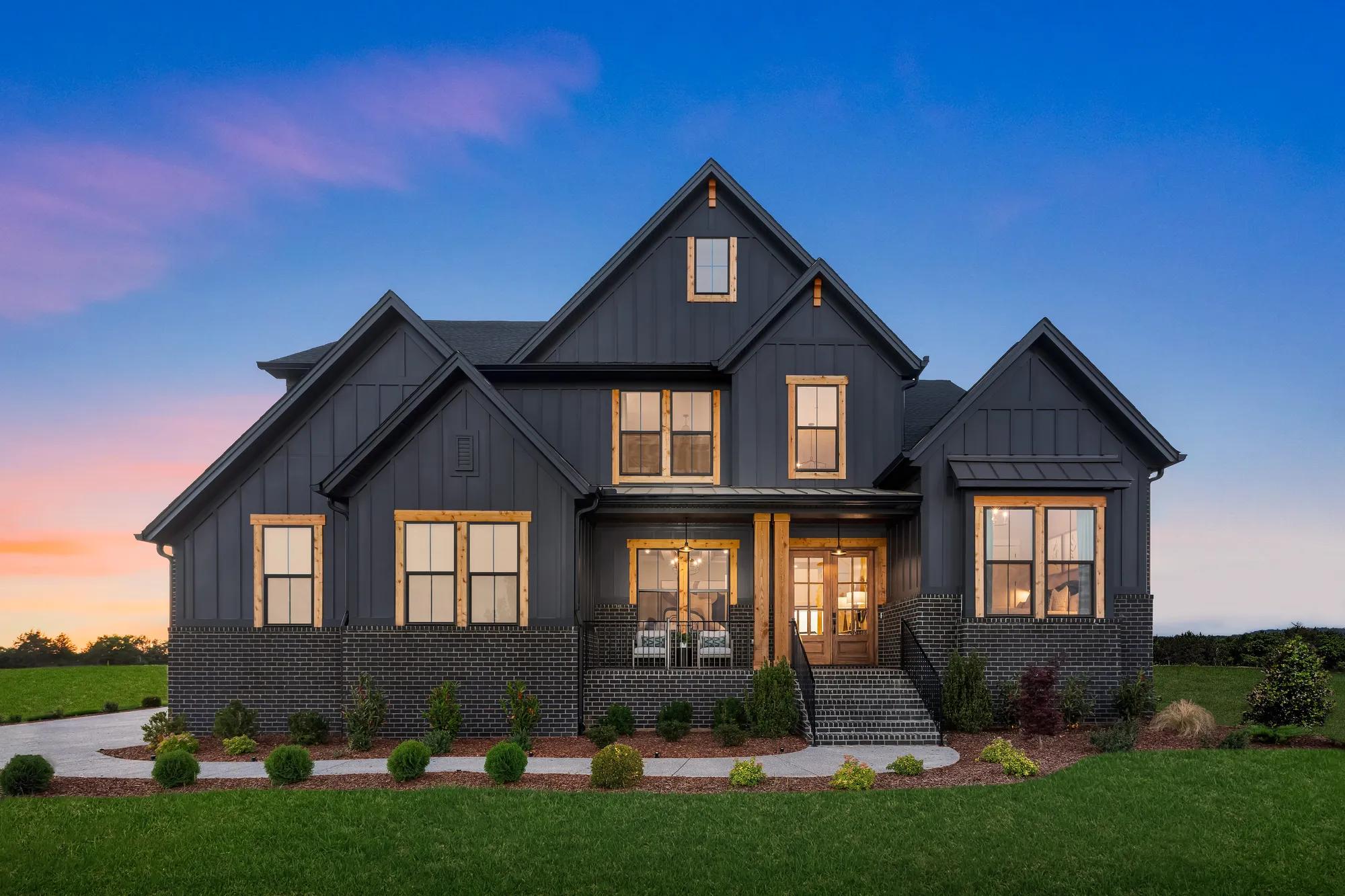 new home with large front porch