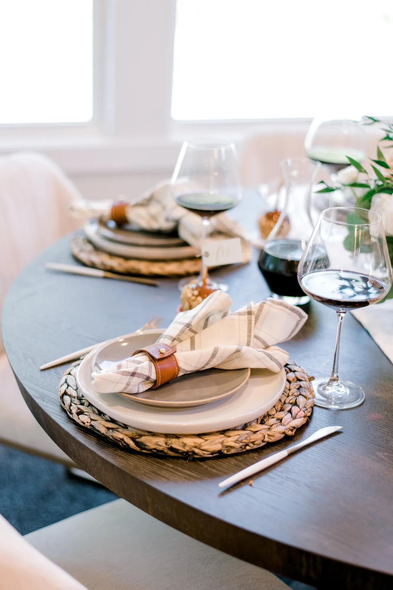 A gorgeous fall table display in a custom Drees Home