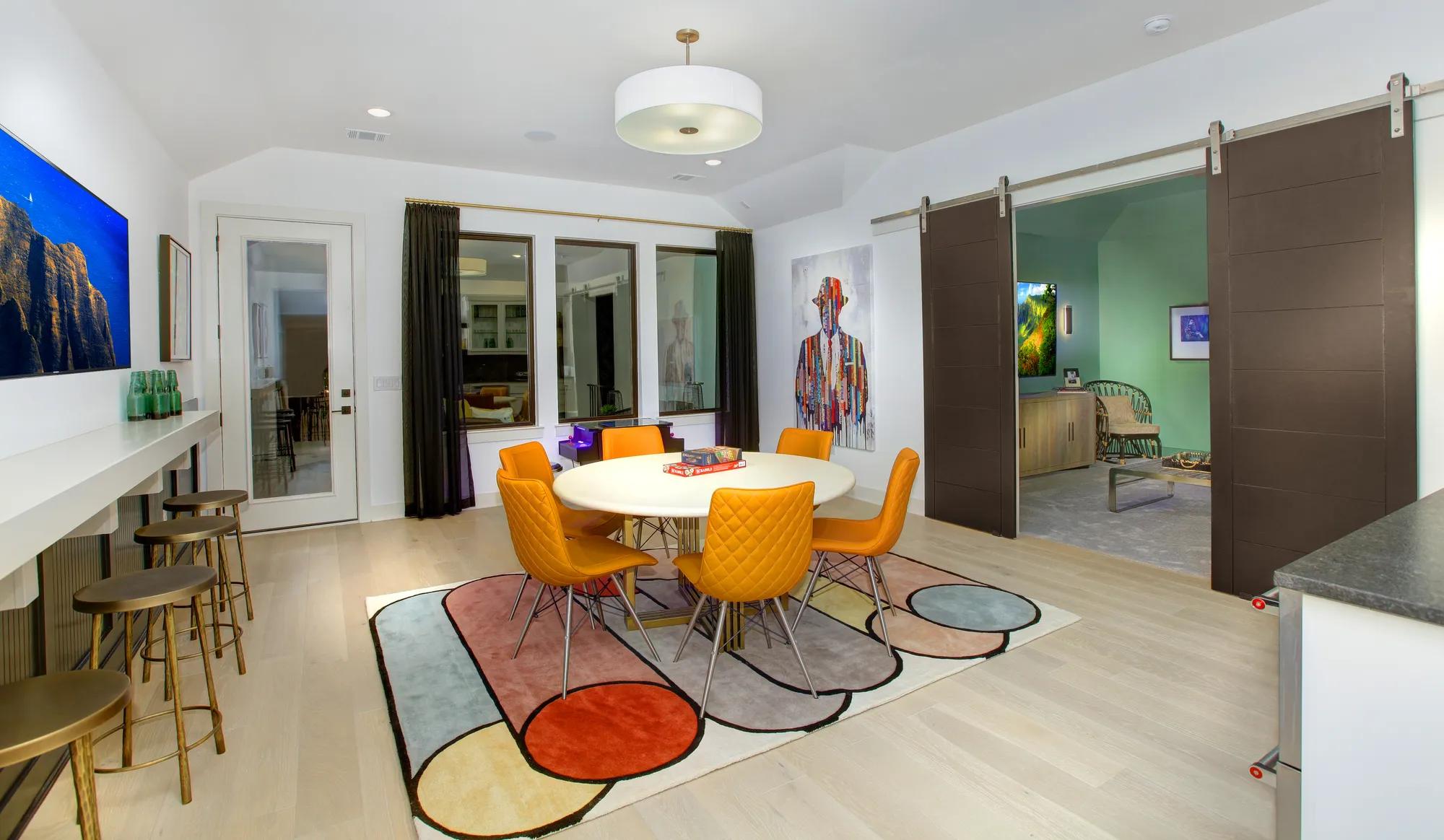 gameroom with card table