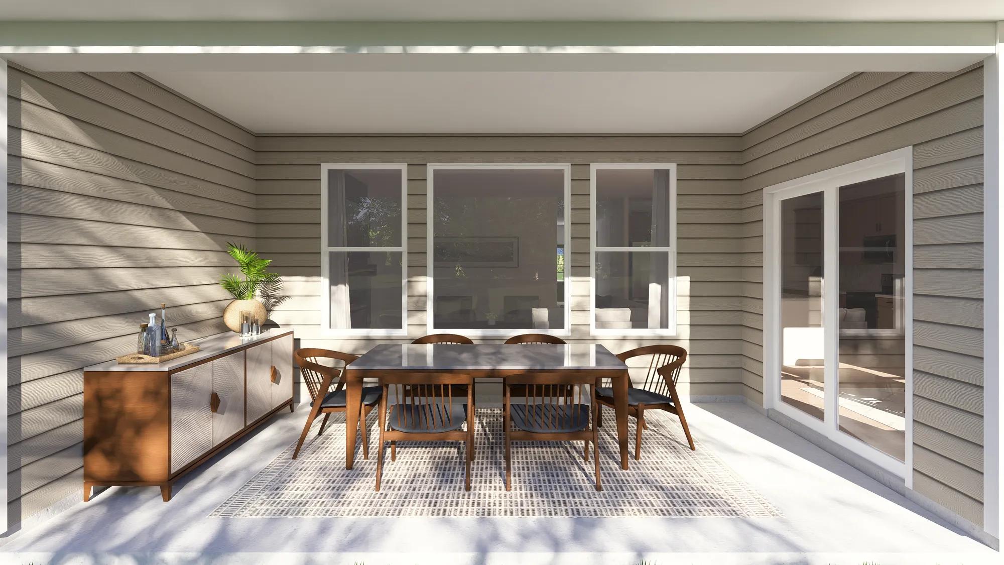 custom home with covered patio
