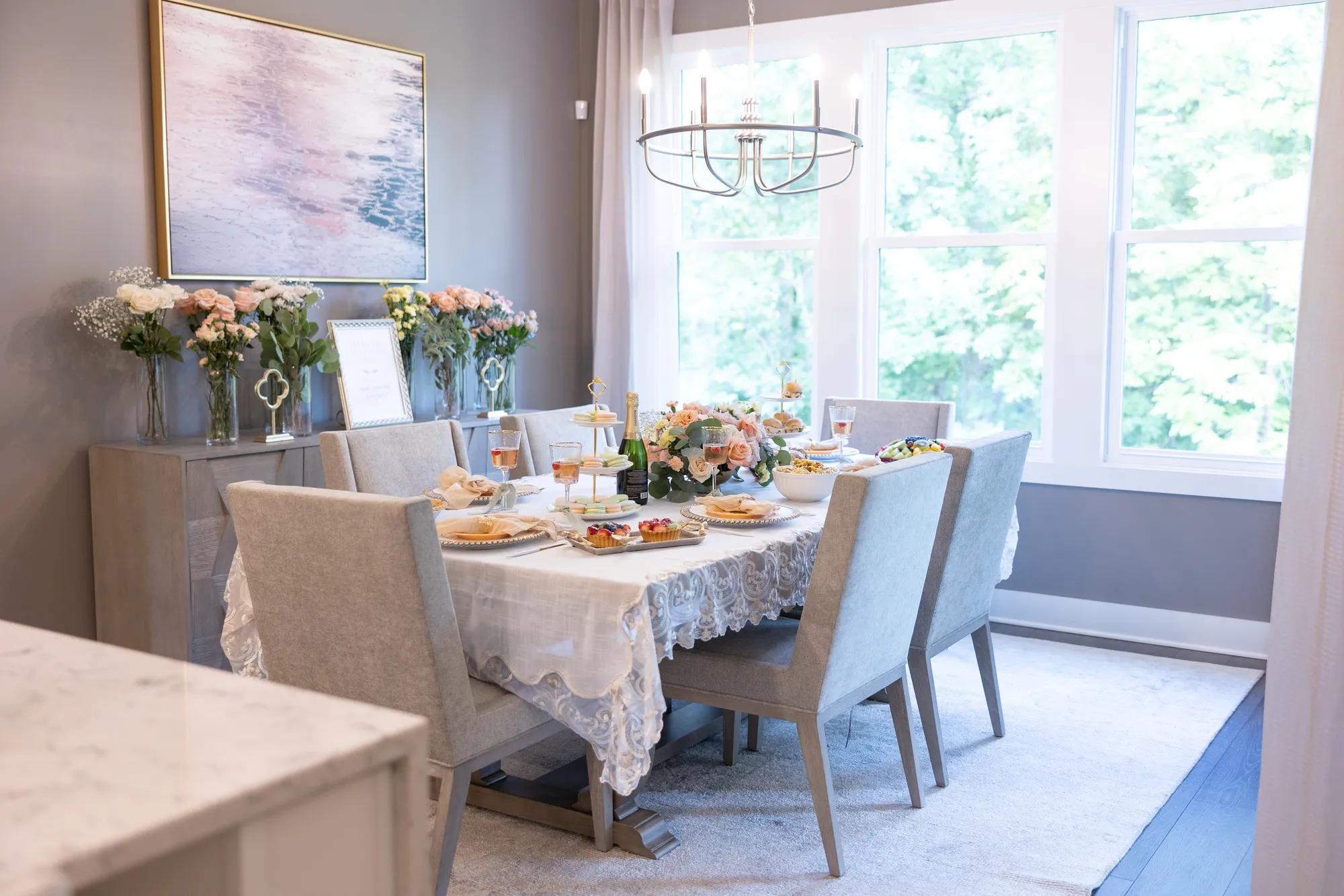 A beautifully decorated place setting in a New Drees Home