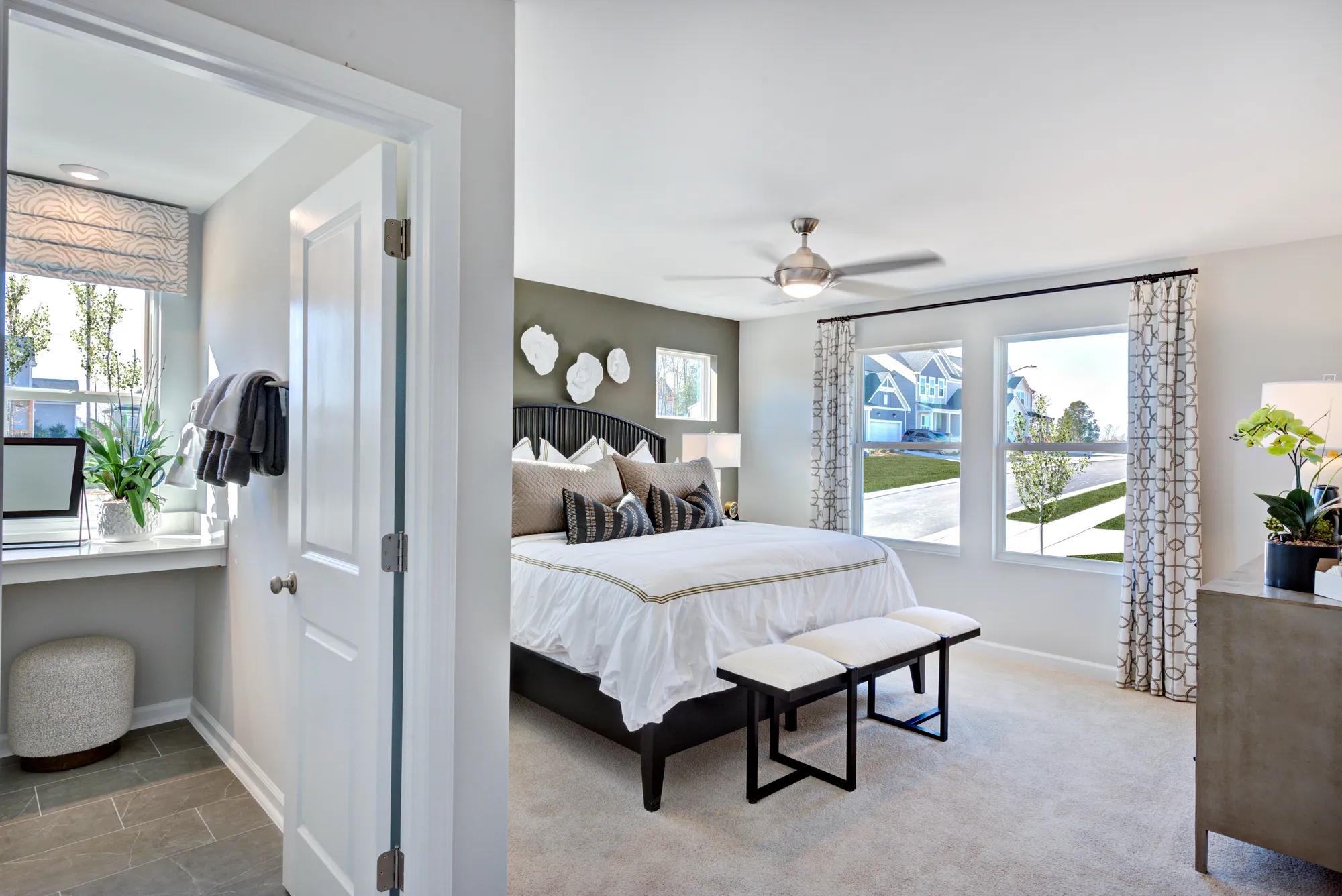 primary bedroom with adjoining bath