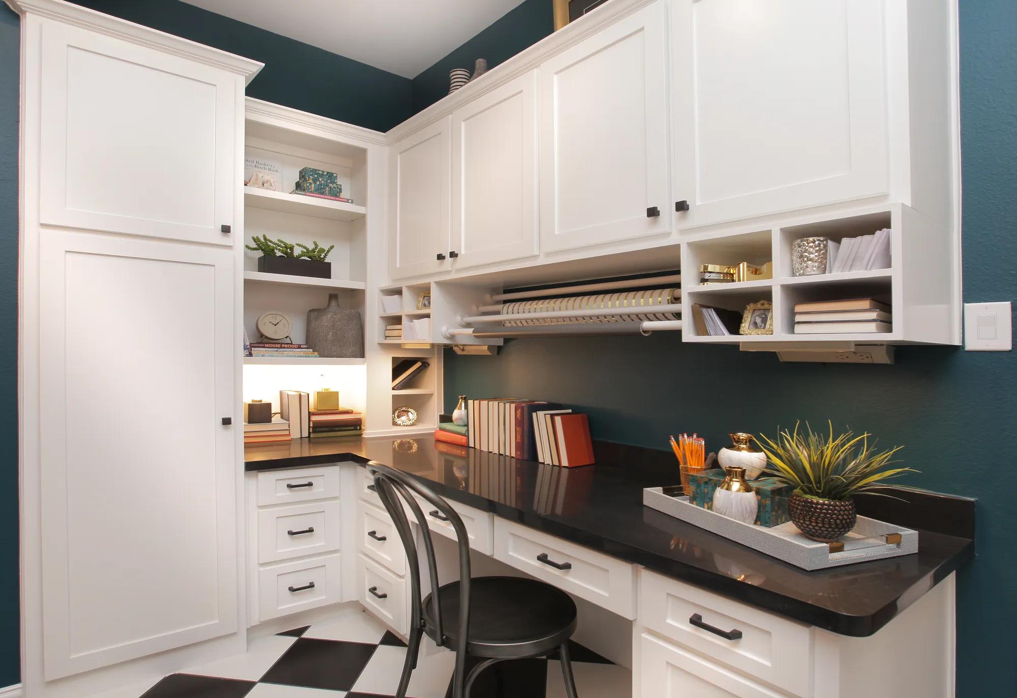 Desk with gift wrapping station