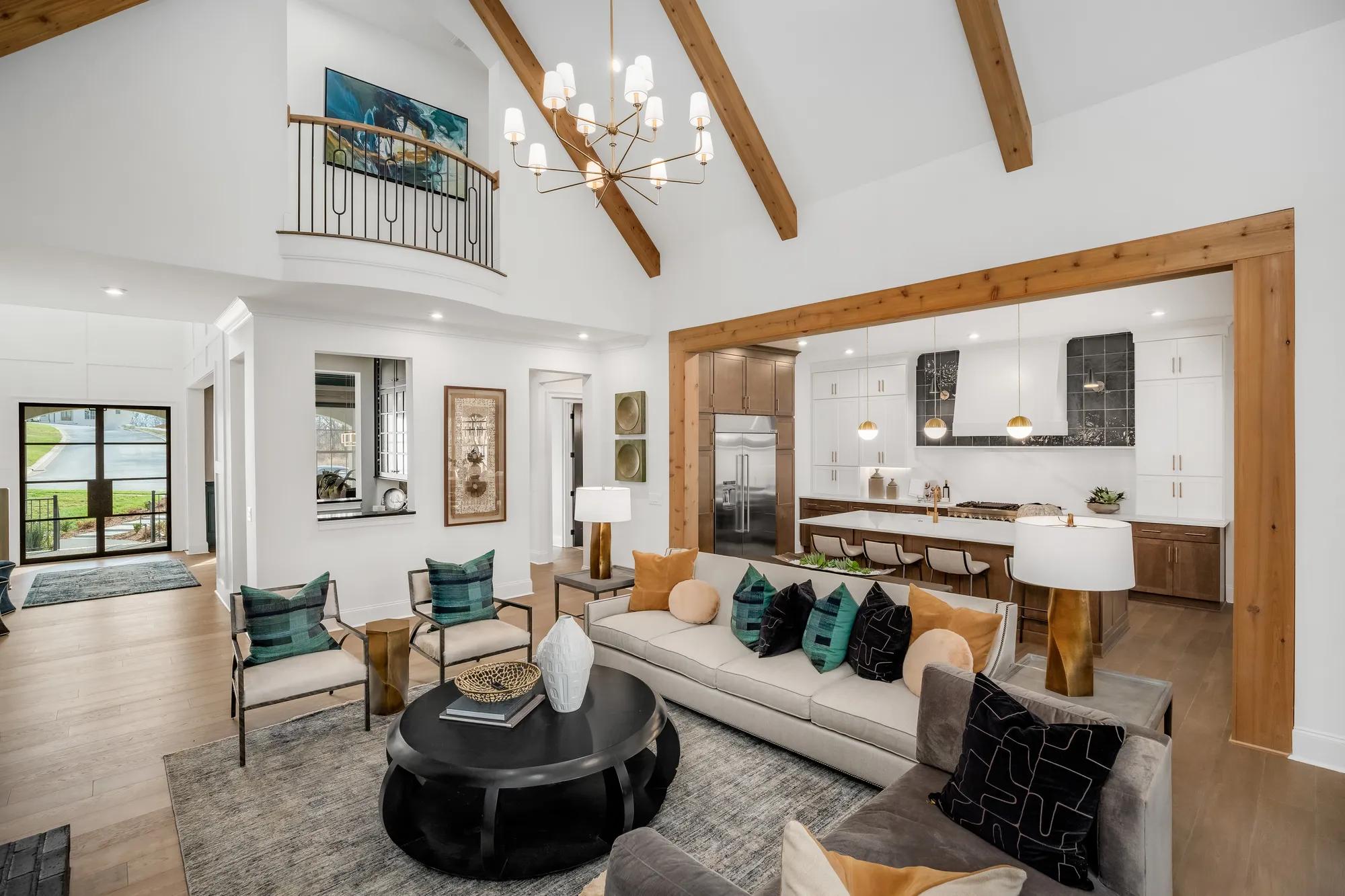 open concept family room and kitchen