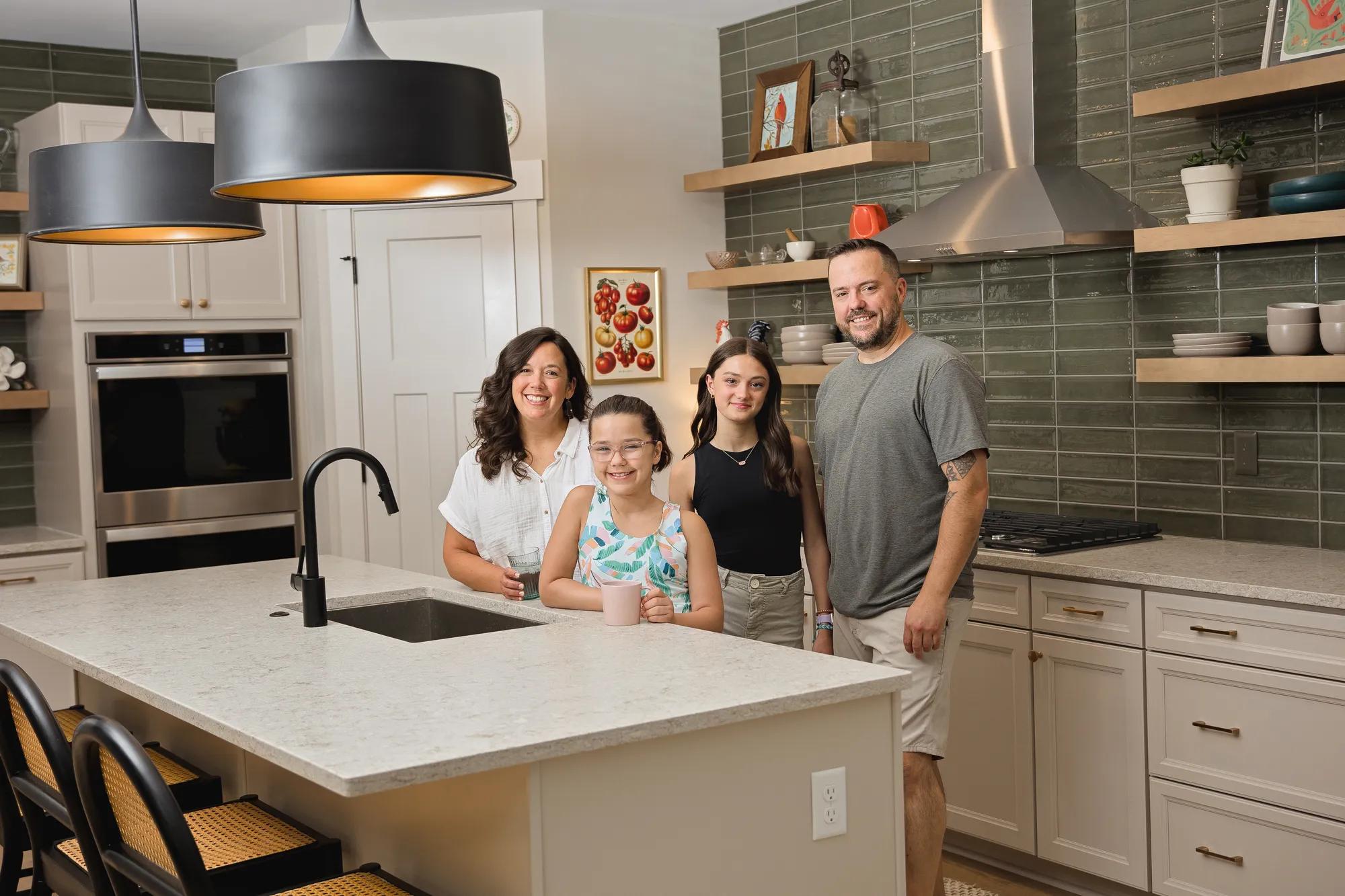 New homeowners in the Alden kitchen