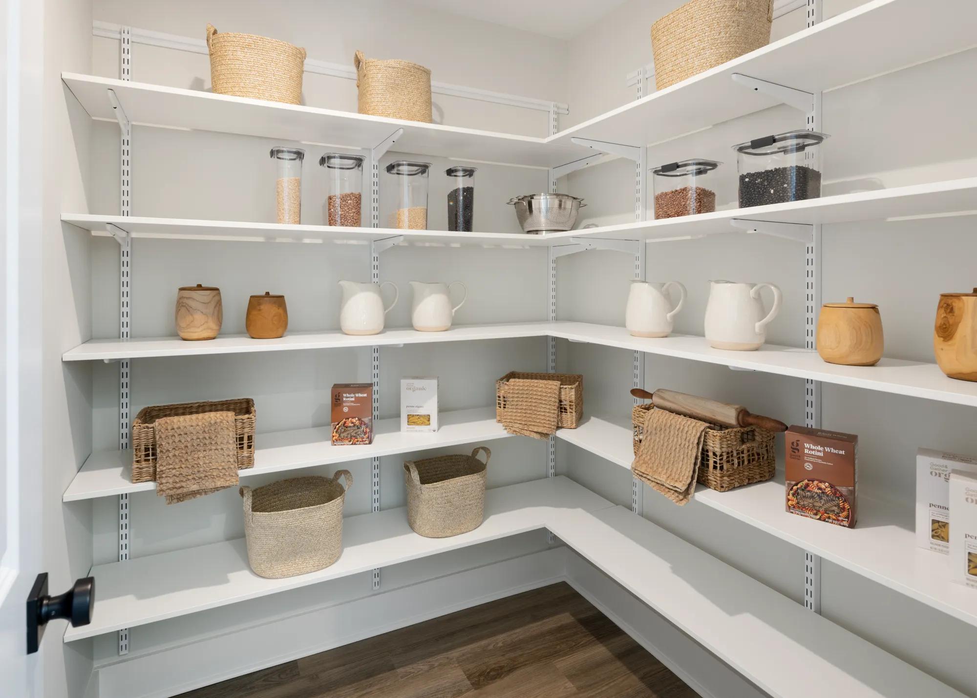 New home walk in pantry with extra storage