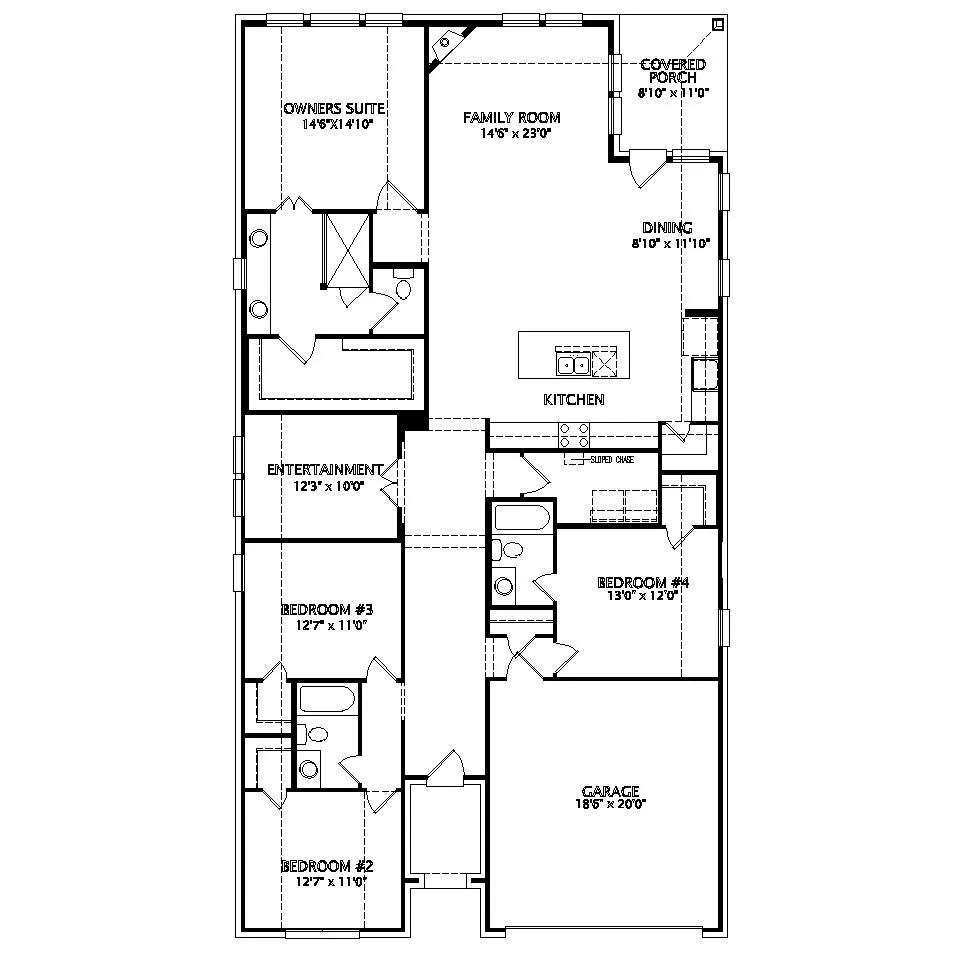 Huntley floor plan drawing