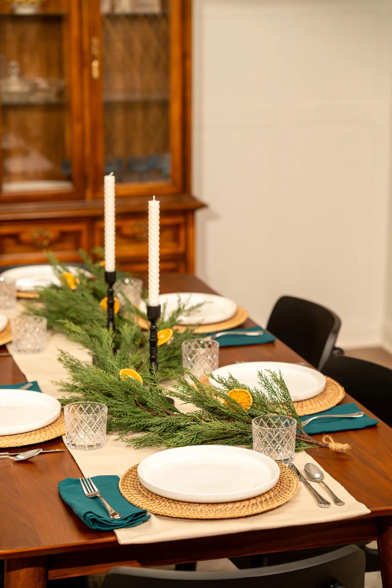The Midwest husbands home decorated for the holidays