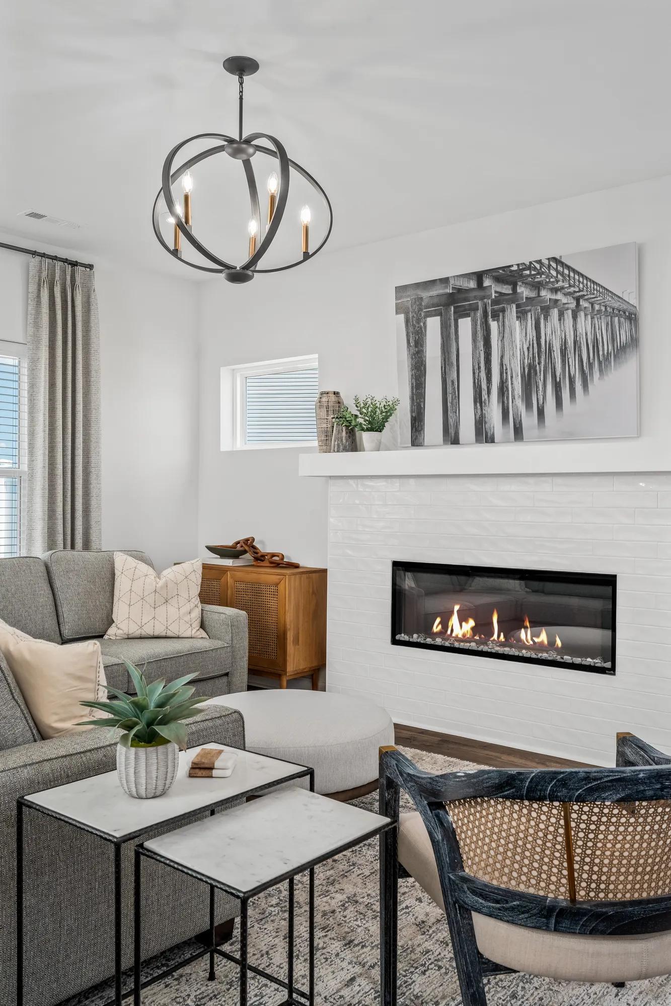 custom Drees townhome family room