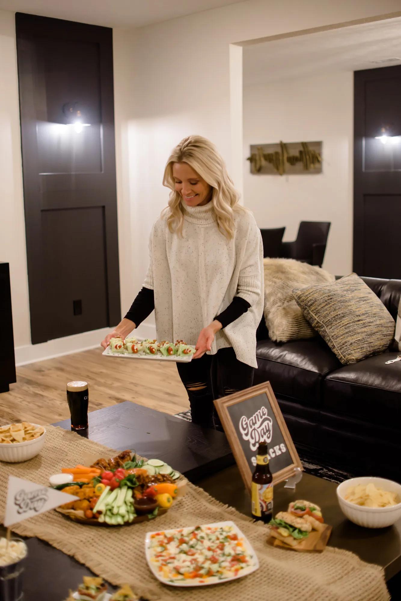A game day themed event in a gorgeous custom home