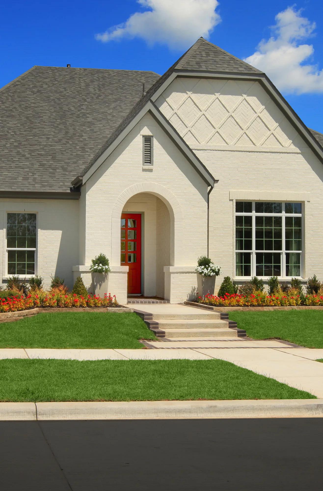 Exterior brick and front door