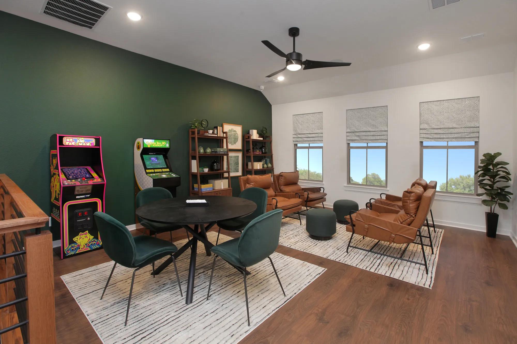 custom home gameroom with card table