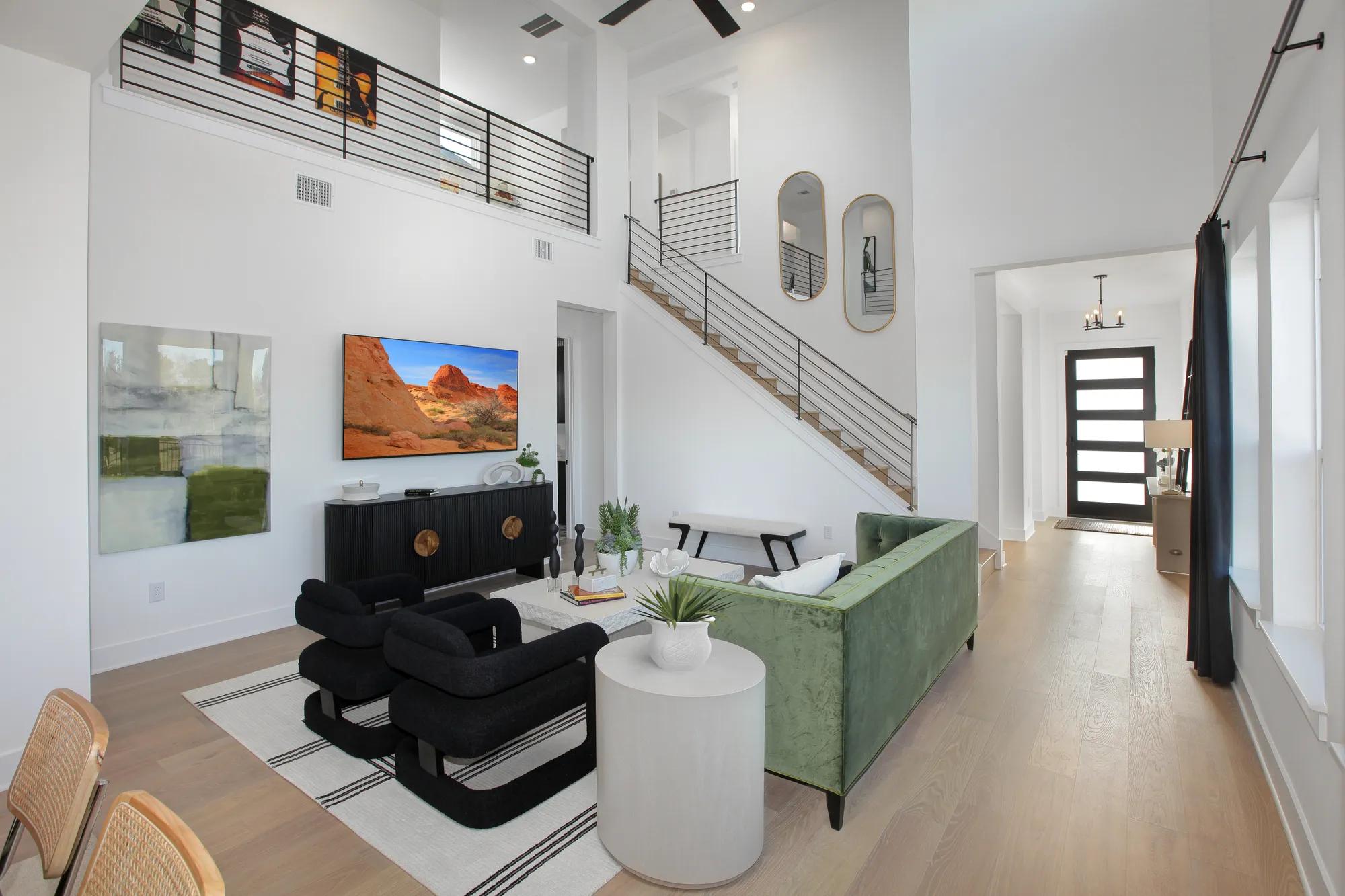 new home two-story family room